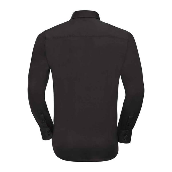 Russell Collection Mens Fitted Long-Sleeved Shirt