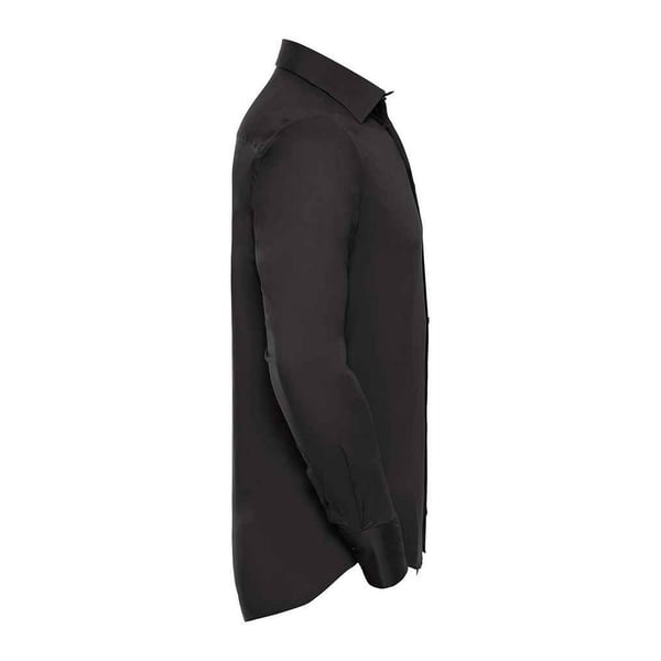 Russell Collection Mens Fitted Long-Sleeved Shirt