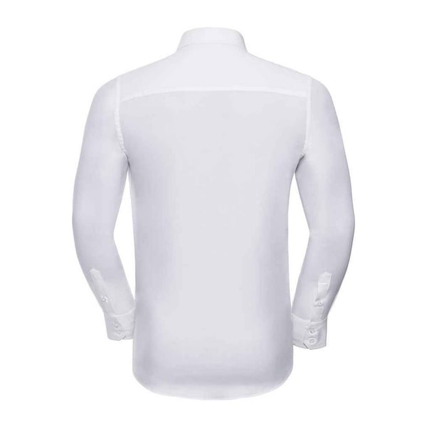 Russell Collection Mens Fitted Long-Sleeved Shirt