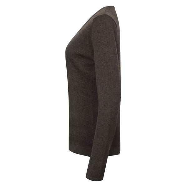 Henbury Womens/Ladies Cotton Acrylic V Neck Sweatshirt