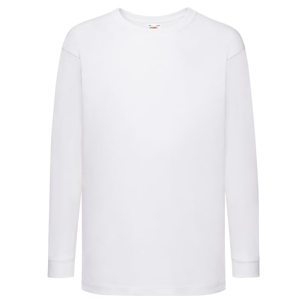 Fruit of the Loom Childrens/Kids Value Cotton Long-Sleeved T-Shirt Fruit of the Loom Childrens/Kids Value Cotton Long-Sleeved T-Shirt