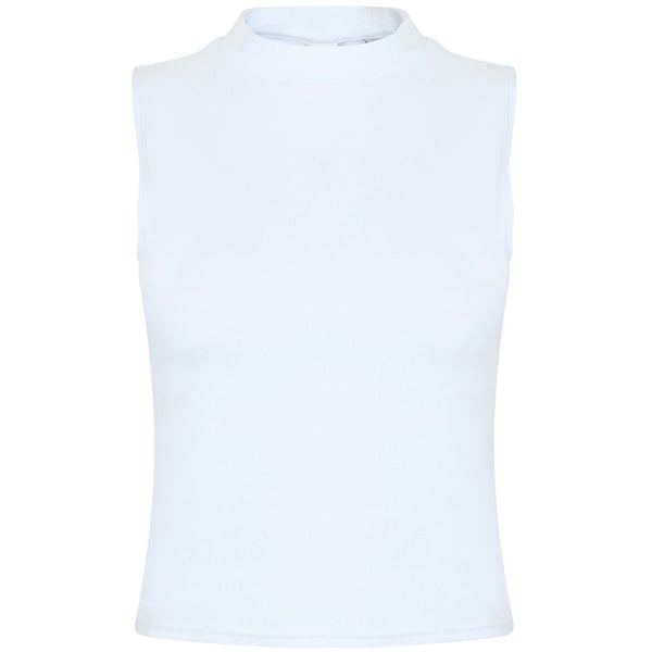 SF Womens/Ladies High-Neck Tank Top