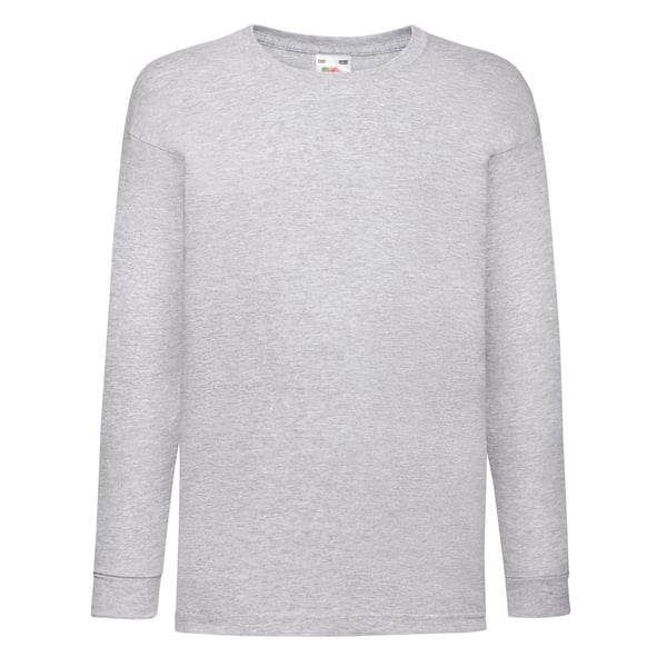 Fruit of the Loom Childrens/Kids Value Heather Long-Sleeved T-Shirt