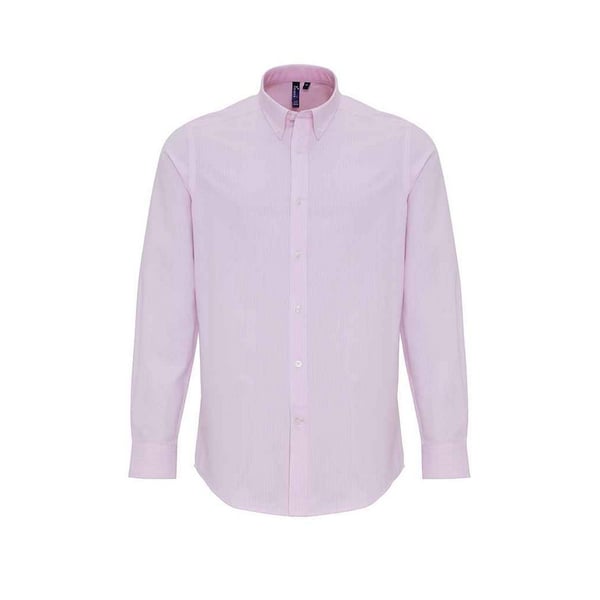 Premier Mens Striped Oxford Long-Sleeved Shirt
