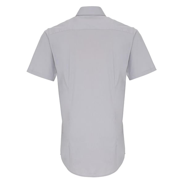 Premier Mens Poplin Stretch Short-Sleeved Shirt