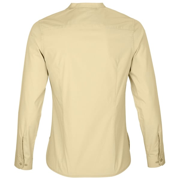 NEOBLU Womens/Ladies Poplin Bart Mao Collar Long-Sleeved Shirt