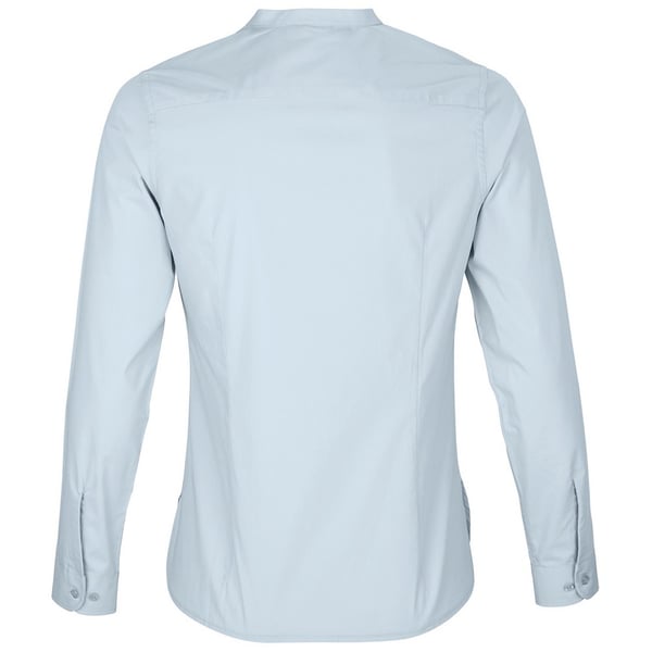 NEOBLU Womens/Ladies Poplin Bart Mao Collar Long-Sleeved Shirt