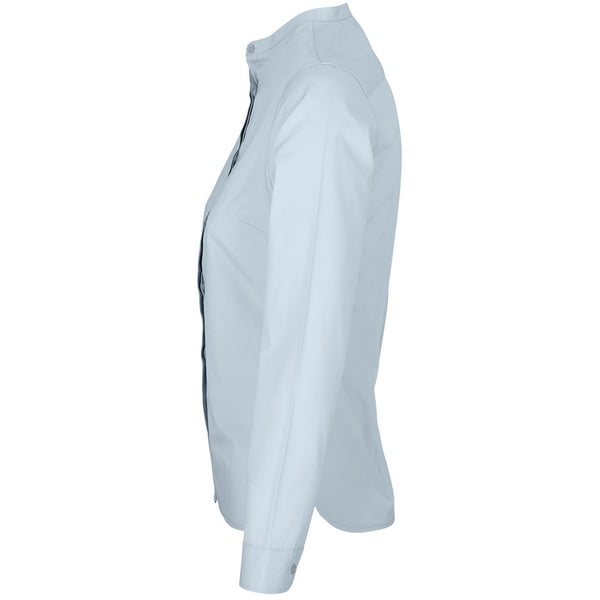 NEOBLU Womens/Ladies Poplin Bart Mao Collar Long-Sleeved Shirt