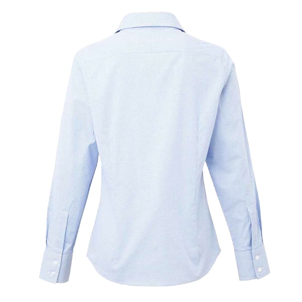 Premier Womens/Ladies Gingham Long-Sleeved Shirt
