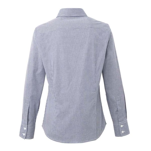 Premier Womens/Ladies Gingham Long-Sleeved Shirt