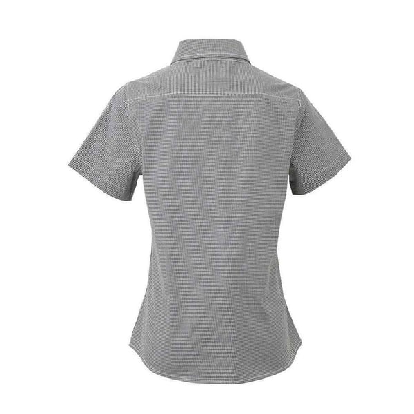 Premier Womens/Ladies Gingham Short-Sleeved Shirt