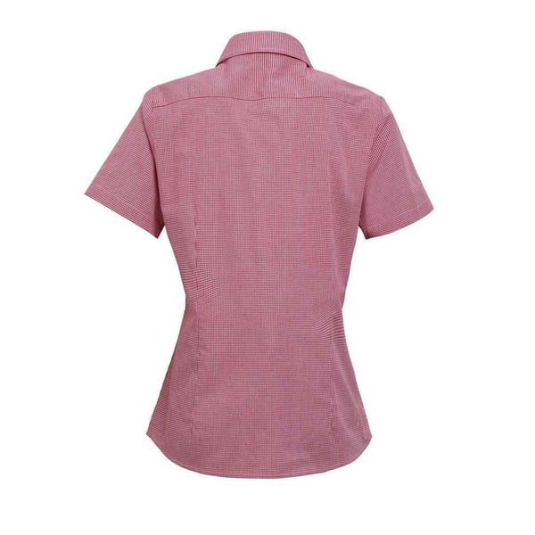 Premier Womens/Ladies Gingham Short-Sleeved Shirt