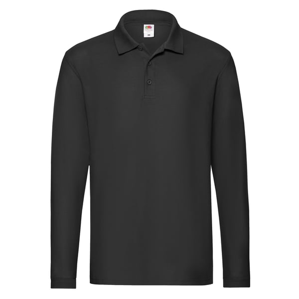 Fruit of the Loom Mens Premium Pique Long-Sleeved Polo Shirt