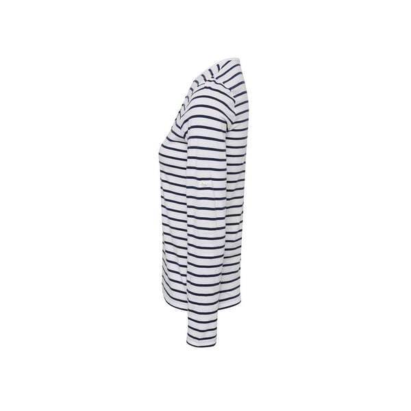 Premier Womens/Ladies Long John Striped Roll Sleeve T-Shirt
