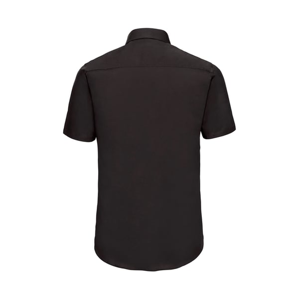 Russell Collection Mens Fitted Short-Sleeved Shirt