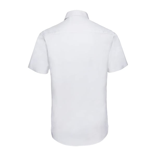 Russell Collection Mens Fitted Short-Sleeved Shirt