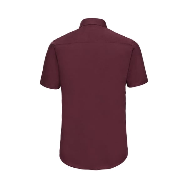 Russell Collection Mens Fitted Short-Sleeved Shirt