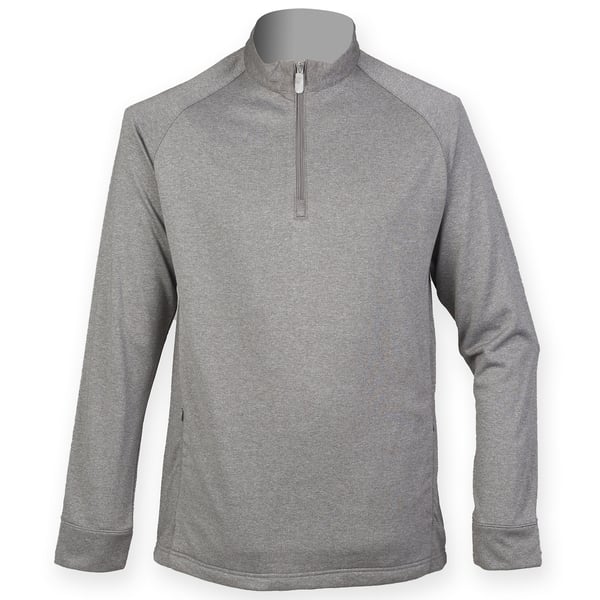 Henbury Mens Zip Neck Top