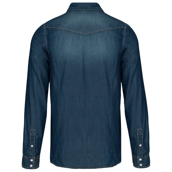 Kariban Mens Denim Long-Sleeved Shirt