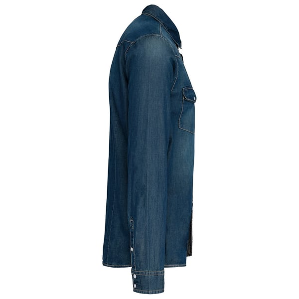 Kariban Mens Denim Long-Sleeved Shirt