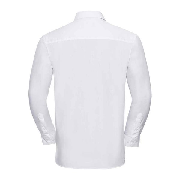 Russell Collection Mens Poplin Long-Sleeved Shirt