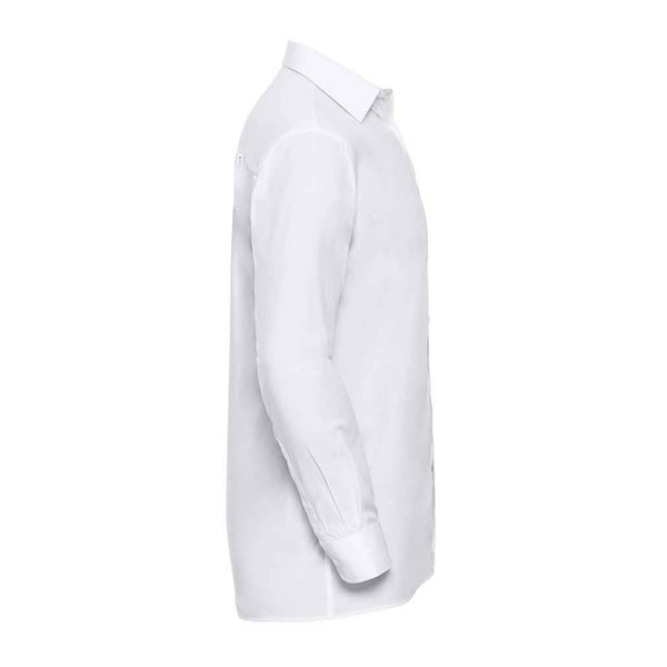 Russell Collection Mens Poplin Long-Sleeved Shirt