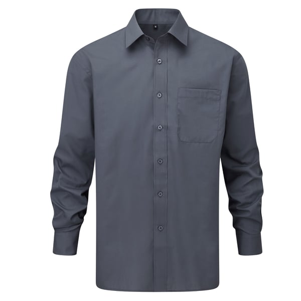Russell Collection Womens/Ladies Poplin Long-Sleeved Shirt