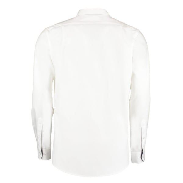 Kustom Kit Mens Premium Contrast Oxford Long-Sleeved Shirt