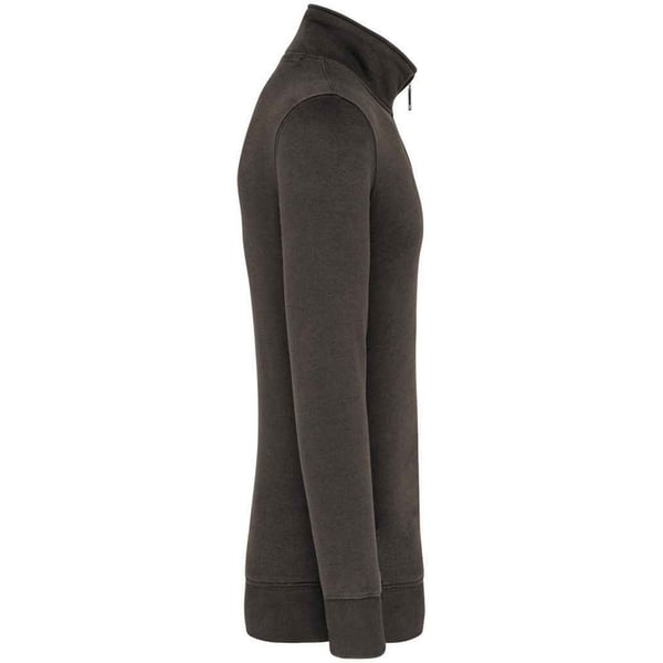 Kariban Sweatshirt med lynlås i halsen til mænd
