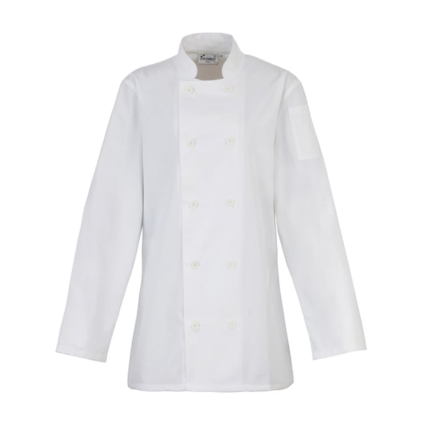 Premier Womens/Ladies Long-Sleeved Chef Jacket Premier Womens/Ladies Long-Sleeved Chef Jacket