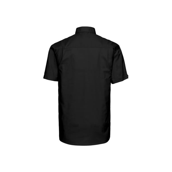 Russell Collection Mens Oxford Easy-Care Short-Sleeved Shirt