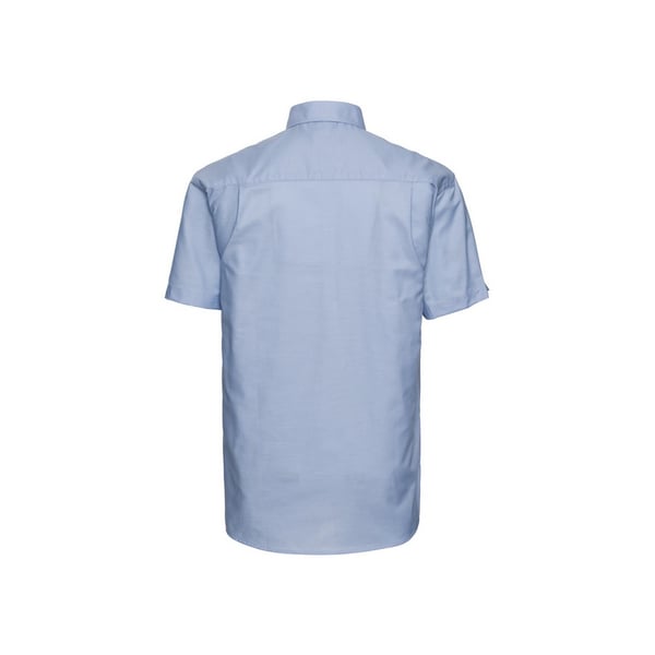 Russell Collection Mens Oxford Easy-Care Short-Sleeved Shirt