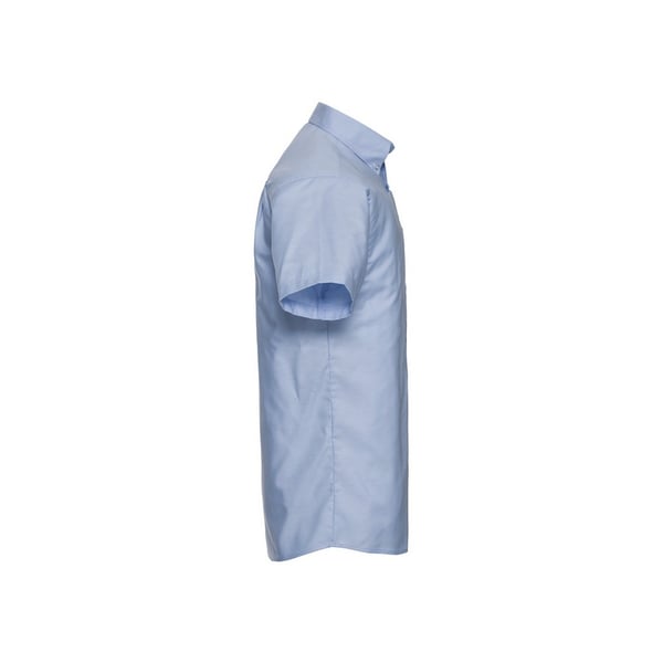 Russell Collection Mens Oxford Easy-Care Short-Sleeved Shirt