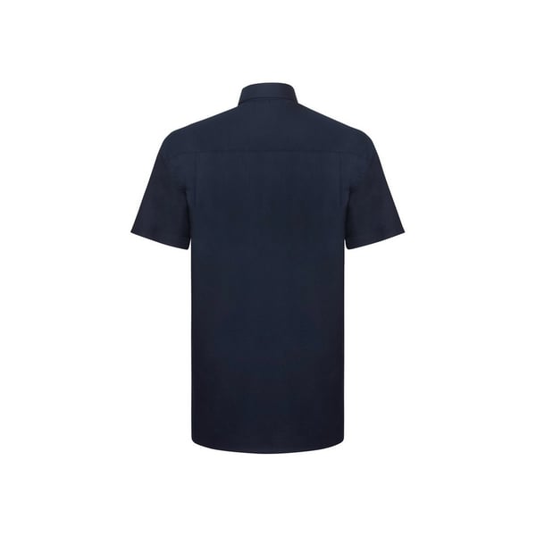 Russell Collection Mens Oxford Easy-Care Short-Sleeved Shirt