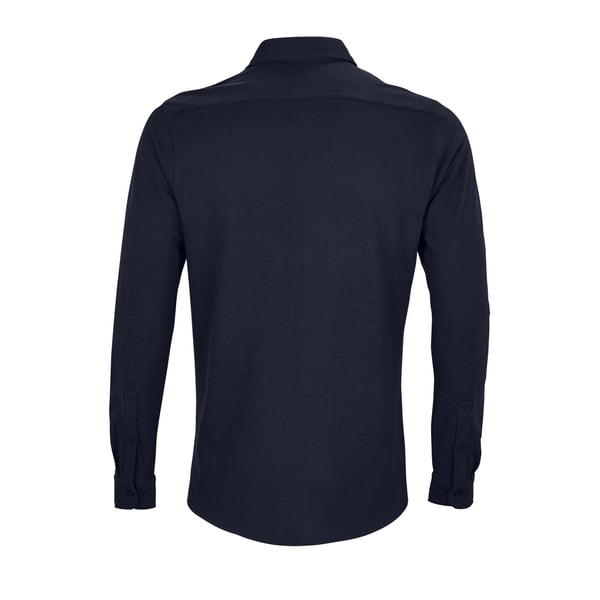 NEOBLU Mens Basile Piqué Organic Long-Sleeved Shirt