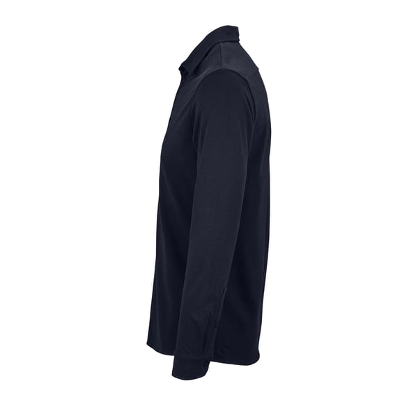 NEOBLU Mens Basile Piqué Organic Long-Sleeved Shirt