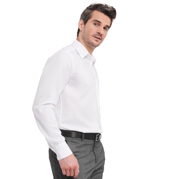 Russell Mens Ultimate Non-Iron Tailored Long-Sleeved Formal Shirt