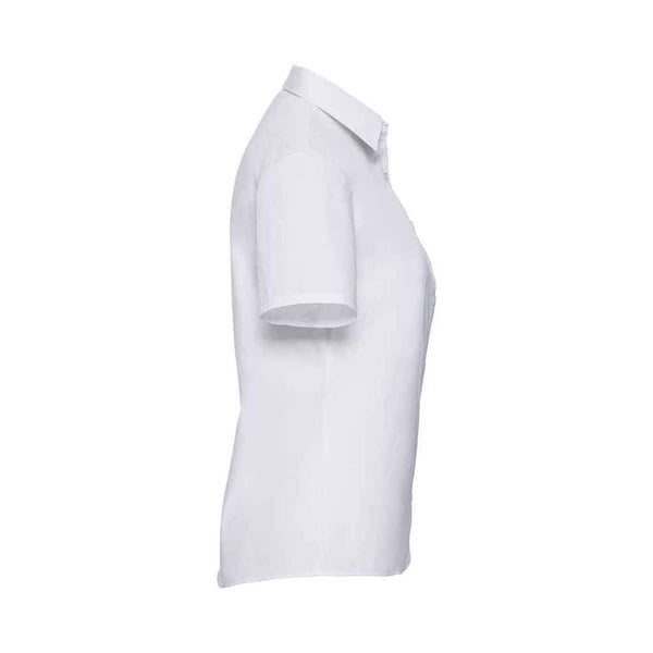 Russell Collection Womens/Ladies Poplin Short-Sleeved Shirt