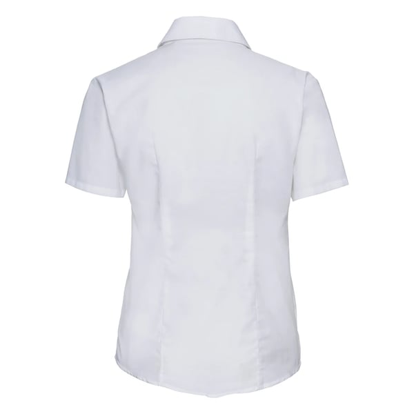 Russell Collection Womens/Ladies Oxford Short-Sleeved Shirt