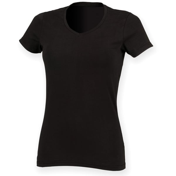 Skinni Fit Naisten Feel Good Stretch V-kaula-aukko T-paita