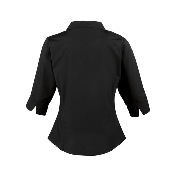 Premier Womens/Ladies Poplin 3/4 Sleeve Shirt