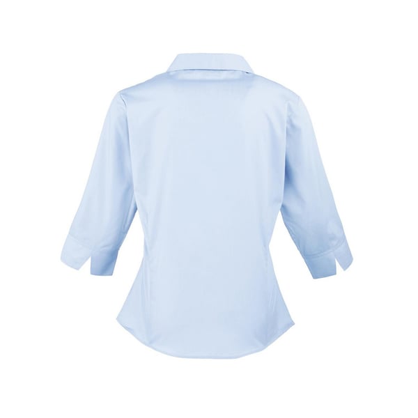 Premier Womens/Ladies Poplin 3/4 Sleeve Shirt