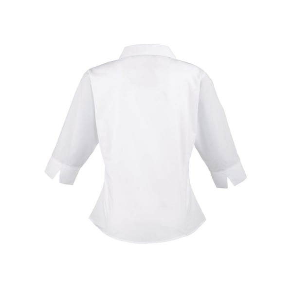 Premier Womens/Ladies Poplin 3/4 Sleeve Shirt