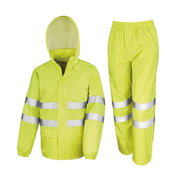 SAFE-GUARD by Result Unisex aikuisten näkyvä vedenpitävä takki ja housusetti