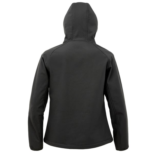 Result Genuine Recycled Womens/Ladies Hooded 3 Layer Printable Soft Shell Jacket