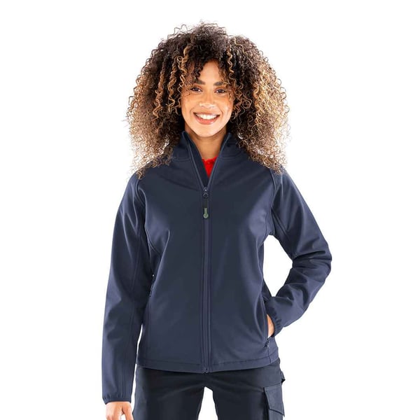 Result Genuine Recycled Womens/Ladies Hooded 3 Layer Printable Soft Shell Jacket