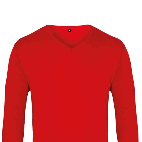 Premier Mens Knitted Cotton Acrylic V Neck Sweatshirt