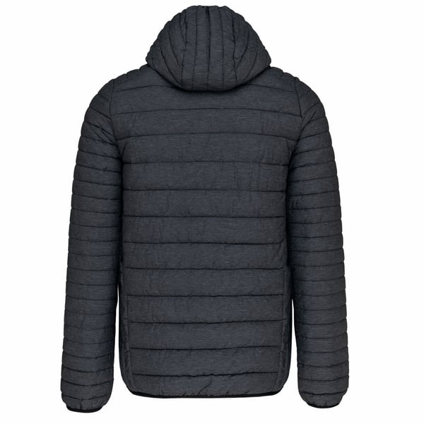 Kariban Mens Hooded Marl Lightweight Padded Jacket