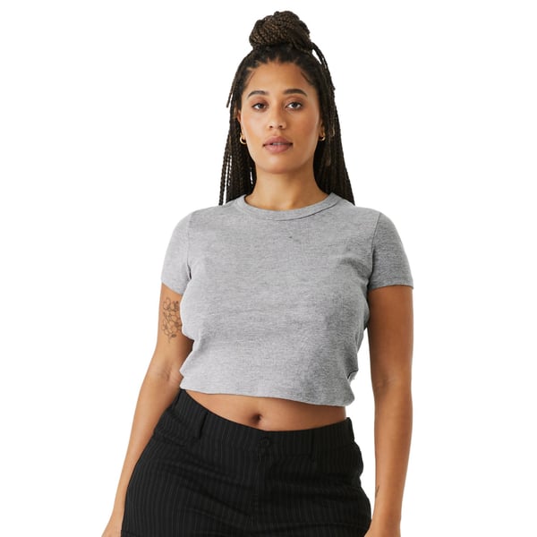 Bella + Canvas Naisten Heather Crop Top