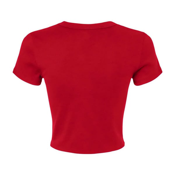 Bella + Canvas Naisten Micro-Rib Crop T-paita